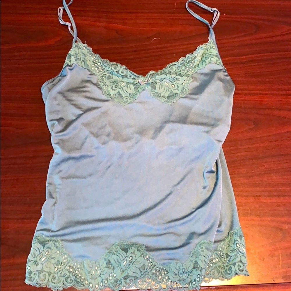 lacy tank-top